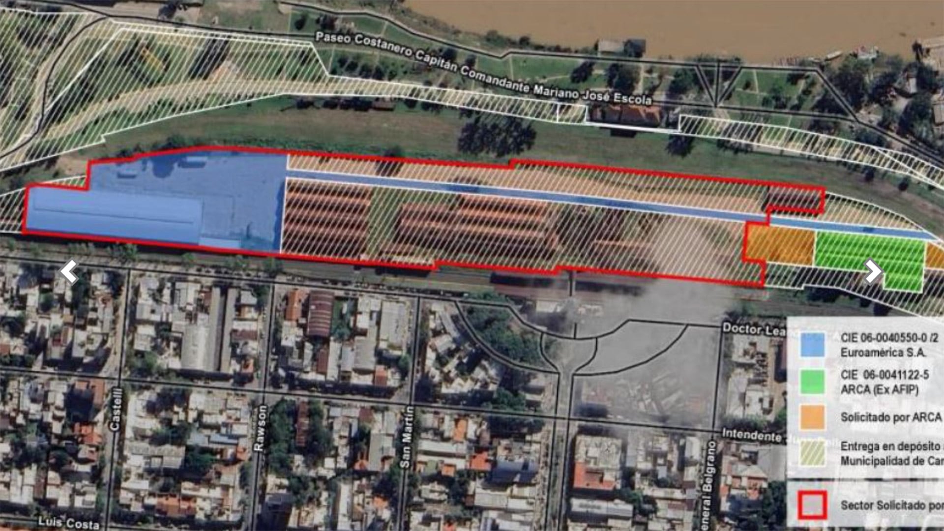 Ex playa ferroviaria de Campana de la Línea Mitre
