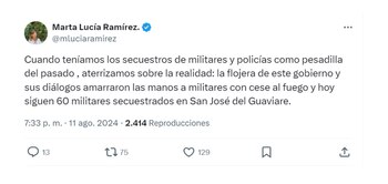 Con este mensaje, la exvicepresidenta
