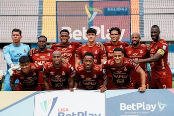 El equipo titular del Deportes Tolima en la derrota 2-1 ante Águilas Doradas - crédito Colprensa