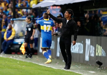 Hugo Ibarra lleva un invicto de 14 partidos dirigiendo a Boca Juniors
(REUTERS/Agustín Marcarian)