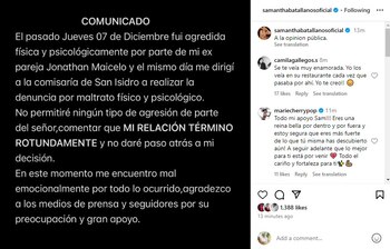 Samantha Batallanos confirma ruptura con Jonathan Maicelo tras agresión física y psicológica. (Captura: @samanthabatallanosoficial)