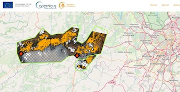 La expansión del incendio de la Sierra Oeste que afecta a municipios de Madrid y Ávila (Ministerio del Interior)