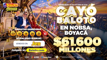 El premio entregado en Nobsa representa la cuarta caída más alta en la historia de Baloto - crédito Baloto