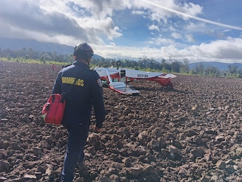 La Delegación Departamental de Bomberos y el Cuerpo de Bomberos Voluntarios de Gachancipá informaron sobre la emergencia aérea - crédito Bomberos Cundinamarca