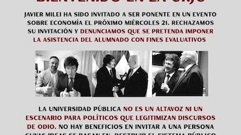 Convocan una protesta contra la participación de Milei "y su agenda propagandística" en la URJC