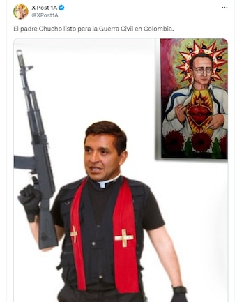 El padre Chucho alístandose para