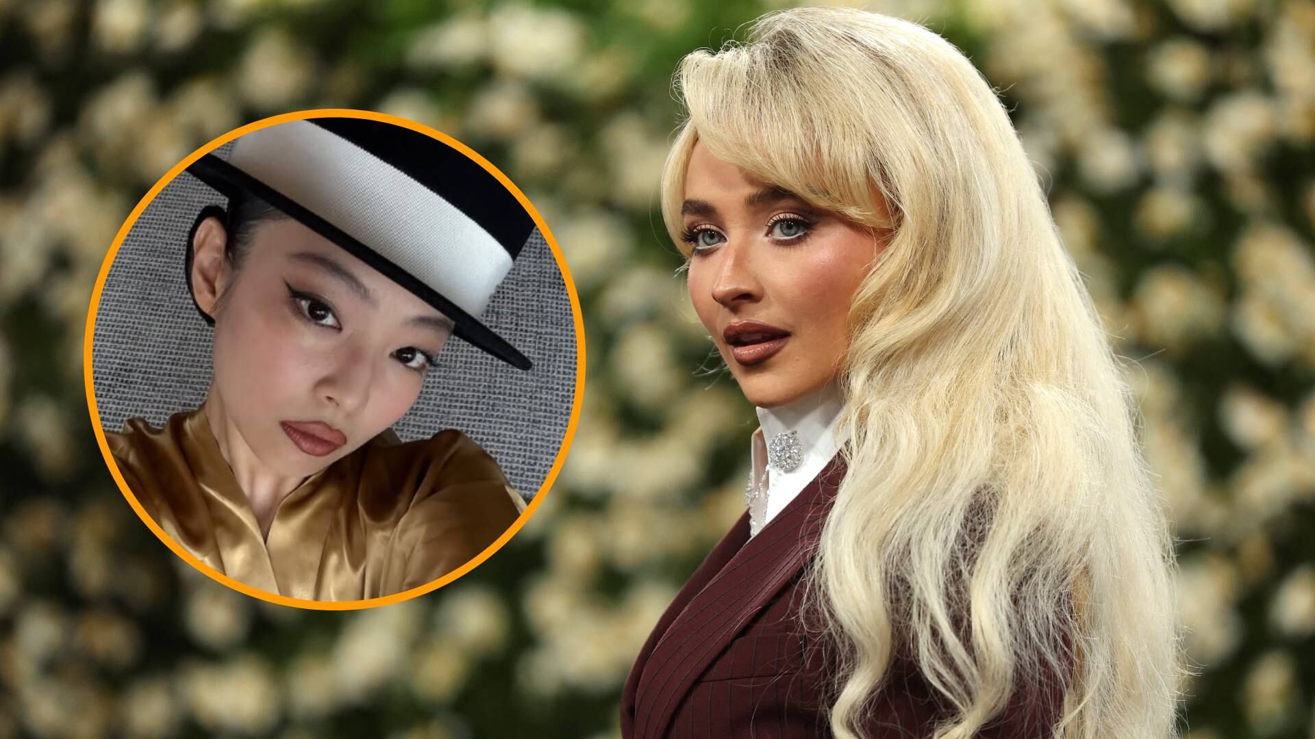 Una selfie tomada en el baño por Sabrina Carpenter rompió una regla clave de la MET Gala sobre el uso de teléfonos (REUTERS/Instagram/@jennierubyjane)