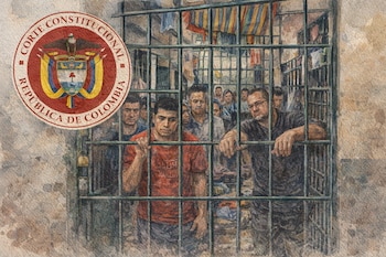 La Corte Constitucional evidenció que la Sentencia SU-122 de 2022 no ha logrado corregir fallas estructurales en estaciones de policía, URI y subestaciones, donde persisten hacinamiento y deficiencias de infraestructura - crédito Visuales IA