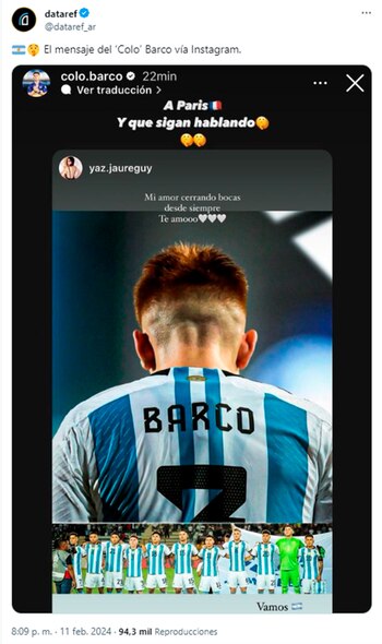 El desafiante mensaje de Valentín