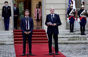 Michel Barnier, pronuncia un discurso