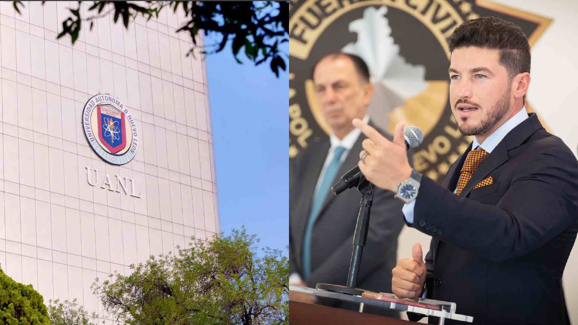 Morenistas el exigieron a Samuel García que deje de violar la autonomía de la UANL.
Crédito: Meta / UANL y X / @samuel_garcias