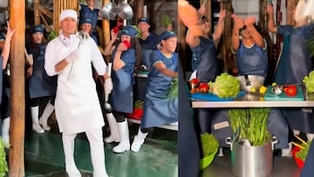 Uso de cucharones como micrófonos