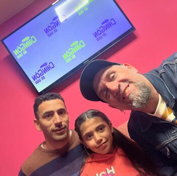 Camila con su papá Santiago