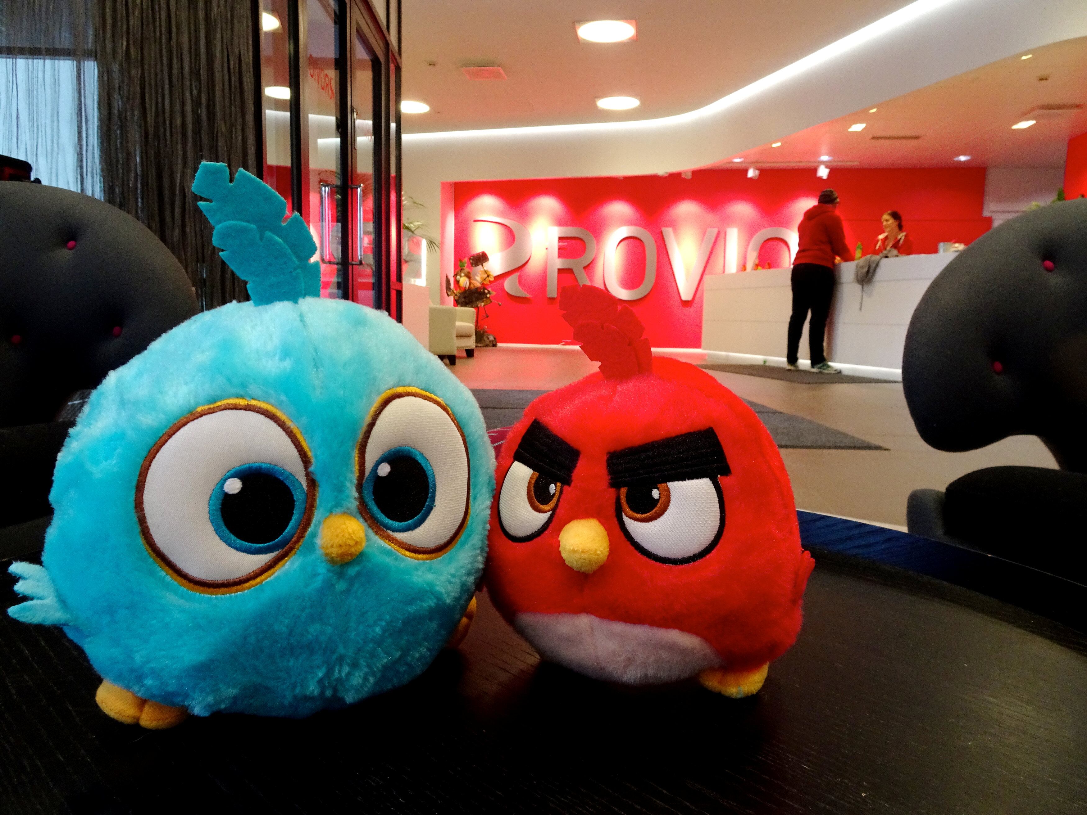 Angry Birds game characters are seen at the Rovio headquarters in Espoo, Finland March 13, 2019. Picture taken March 13, 2019. REUTERS/Anne Kauranen