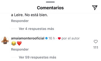 Reacción de Amaia a la publicación de Yo Fui a EGB. (Instagram)