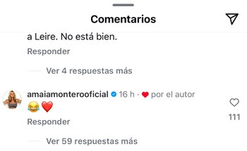 Reacción de Amaia a la