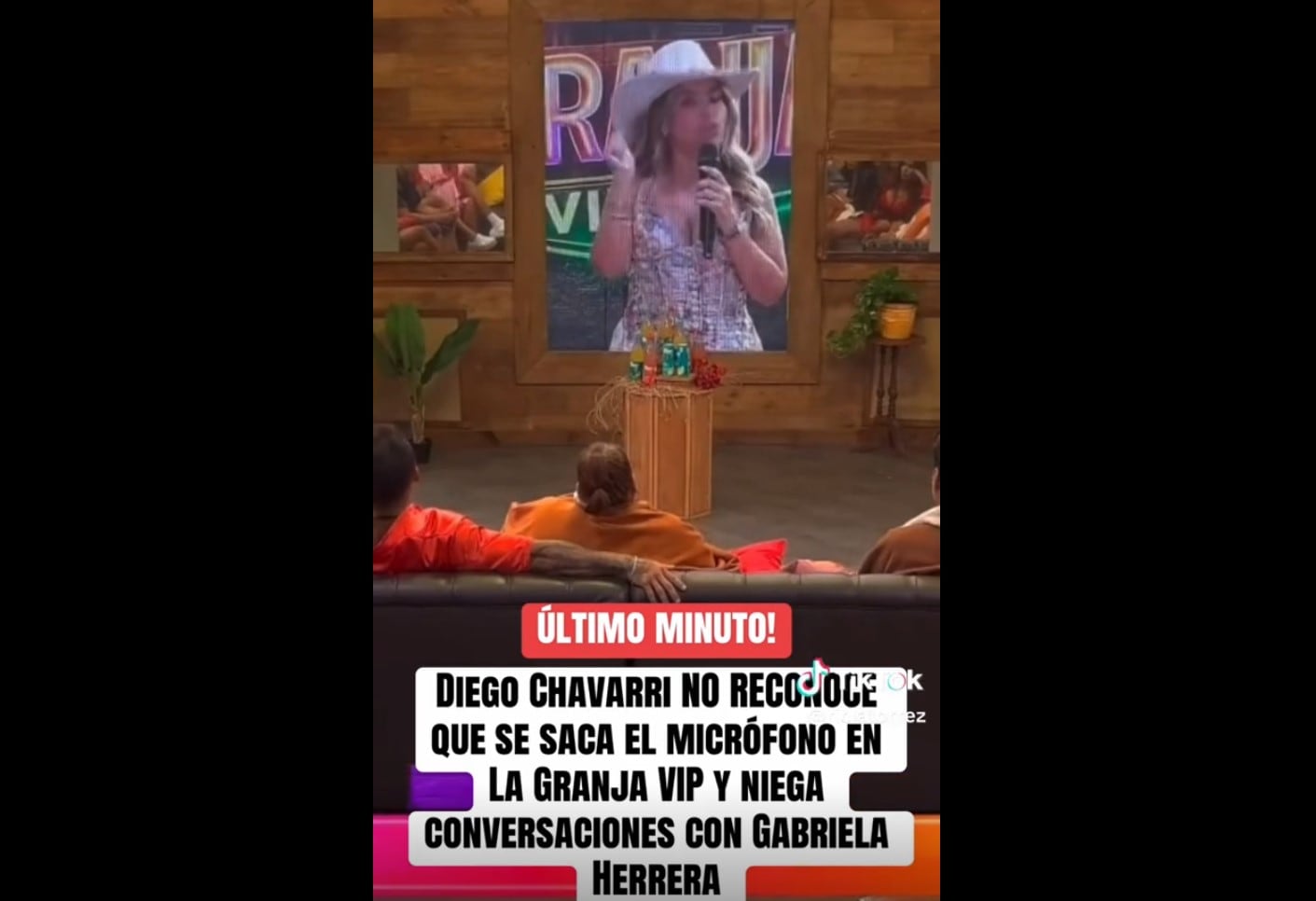 Polémica en La Granja VIP: Diego Chávarri y Gabriela Herrera rechazan vínculo sentimental. CFaptura: La Granja VIP.