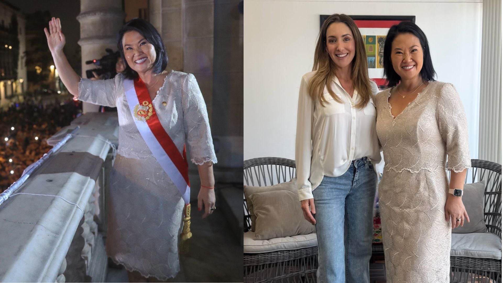 Keiko Fujimori sigue apostando por el diseño peruano: Fátima Arrieta, la diseñadora de su vestido del ‘balconazo’ presidencial