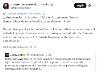 Delia Ramírez considera fundamental evitar la intromisión de Estados Unidos en las elecciones del país - crédito @repdeliaramirez/X