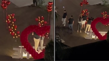 La sorpresa de un joven