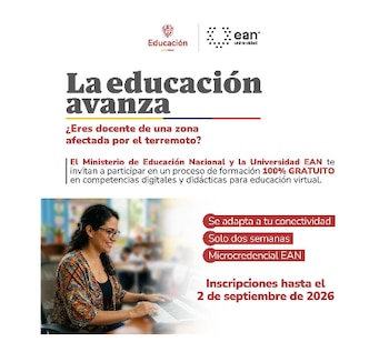 La convocatoria busca reforzar habilidades digitales, innovación pedagógica y apoyo socioemocional en zonas golpeadas por el sismo, para sostener el aprendizaje durante la emergencia y en la recuperación - crédito Ministerio de Educación