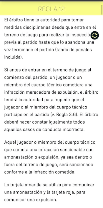 Esto es lo que indica textualmente la regla 12 de la IFAB, sobre las conductas violentas - crédito IFAB