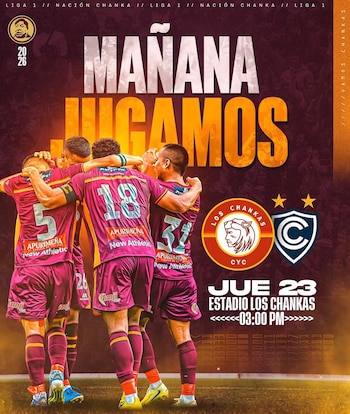 Cienciano y Los Chankas chocan por la fecha 10 del Torneo Apertura 2026.