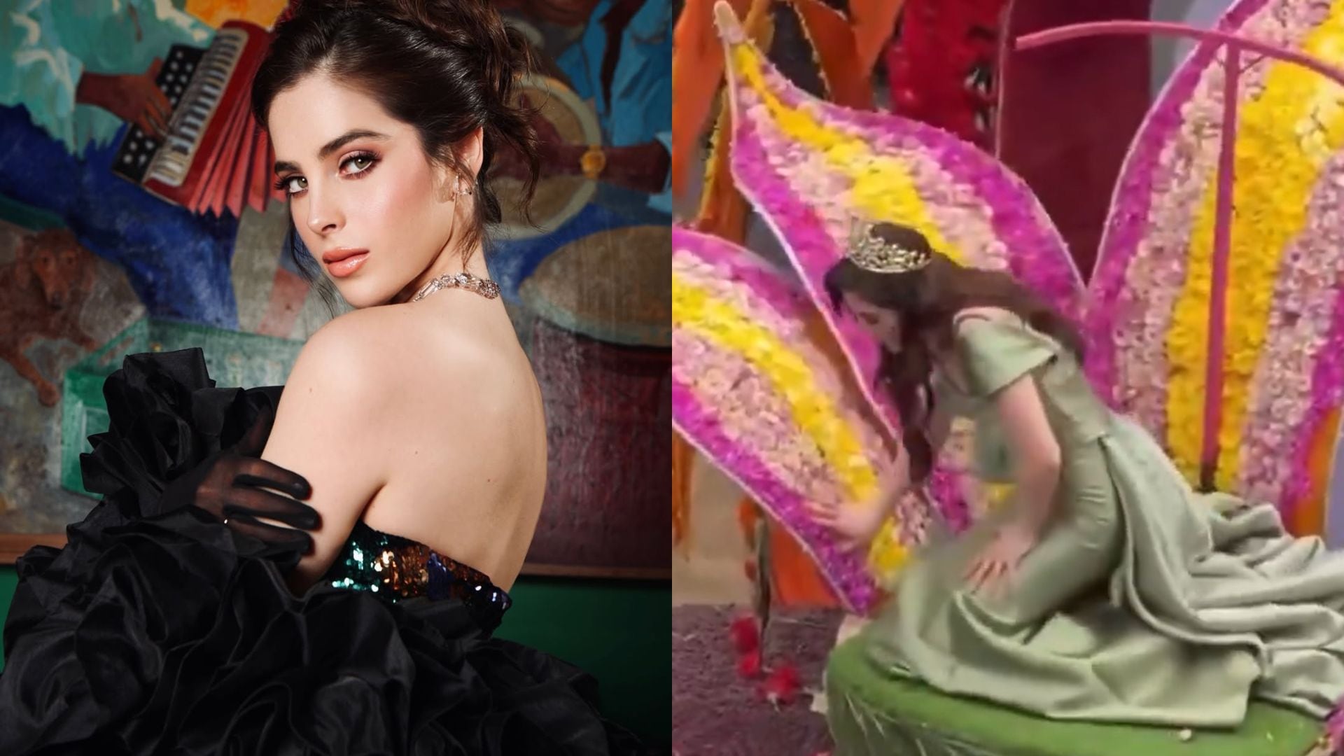 Fátima Bosch, Miss Universo 2025, sufrió un desvanecimiento durante el tradicional desfile de la Fiesta de la Fruta y de las Flores en Ambato, Ecuador, y el momento se viralizó en redes sociales. (Instagram/Captura de pantalla)