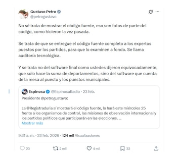 El 23 de febrero, el