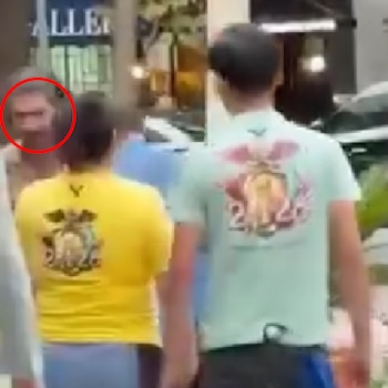 El abogado discutió en la entrada del establecimiento. Crédito: Redes Sociales