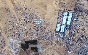 Imágenes satelitales del campamento de