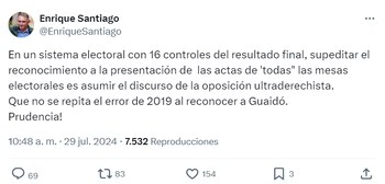 Tuit de Enrique Santiago
