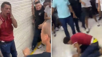 Hasta con un trapero: en video quedó golpiza a presunto delincuente señalado de hurtar en un establecimiento comercial en Cali