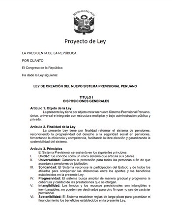 Ley del creación del nuevo