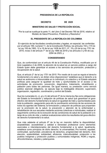 El borrador de decreto plantea