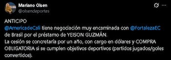 América de Cali espera anunciar
