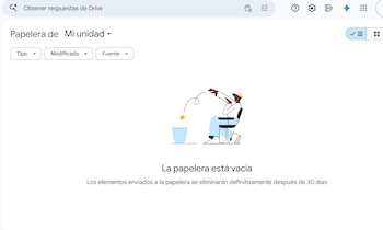 Google Drive - papelera - Google - archivos - tecnología - 19 de agosto