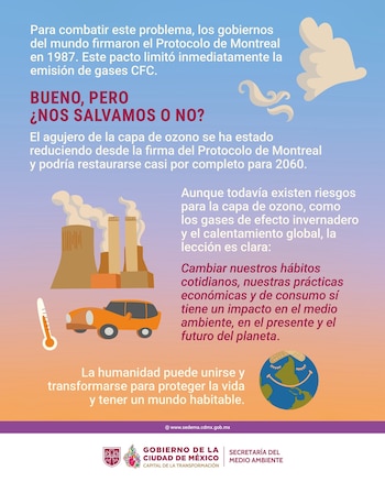 La capa de ozono funciona como un escudo natural que rodea la Tierra.