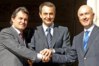 (i-d) Mas, Zapatero y Durán