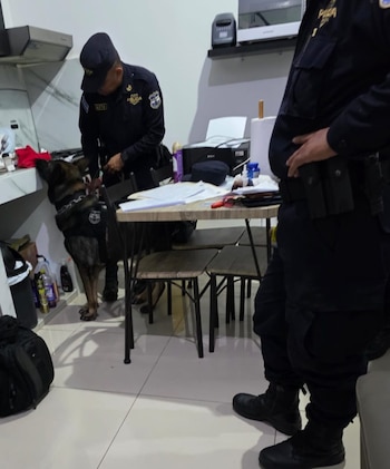 La investigación por tráfico de drogas comenzó el 16 de marzo de 2025 tras la captura en flagrancia de ocho personas en locales de venta de licor en Usulután. (Foto: FGR)