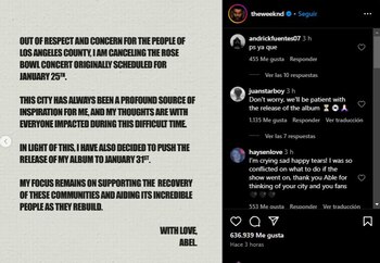 The Weeknd expresó su preocupación