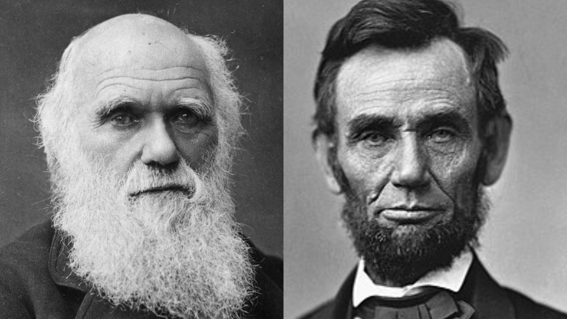 Charles Darwin y Abraham Lincoln nacieron el mismo día de 1809, representando pilares de la ciencia y la democracia moderna (Composición fotográfica)