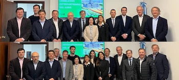 La delegación de legisladores argentinos que viajó a Brasilia