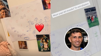 “Papá fue a jugar con Messi”: los tiernos mensajes que Dibu Martínez les dejó a sus hijos antes de unirse a la concentración de Argentina