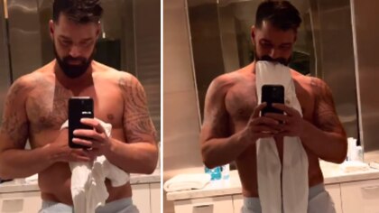 Ricky Martin publicó un video semidesnudo y causó furor en las redes