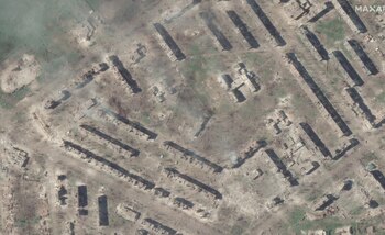 Un año después, así se veía la zona (Maxar Technologies/REUTERS)