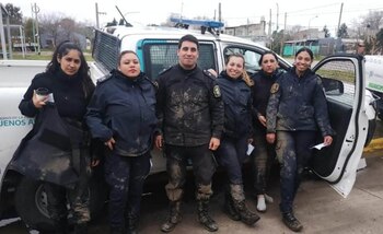El equipo de policías que