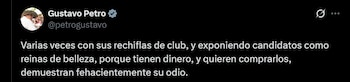 Gustavo Petro en respuesta a
