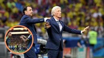 Como un colombiano más, así celebró José Néstor Pékerman el tercer gol de la selección Colombia contra Uzbekistán en el Mundial 2026