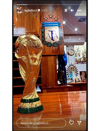 La Copa del mundo en el vestuario de la Selección